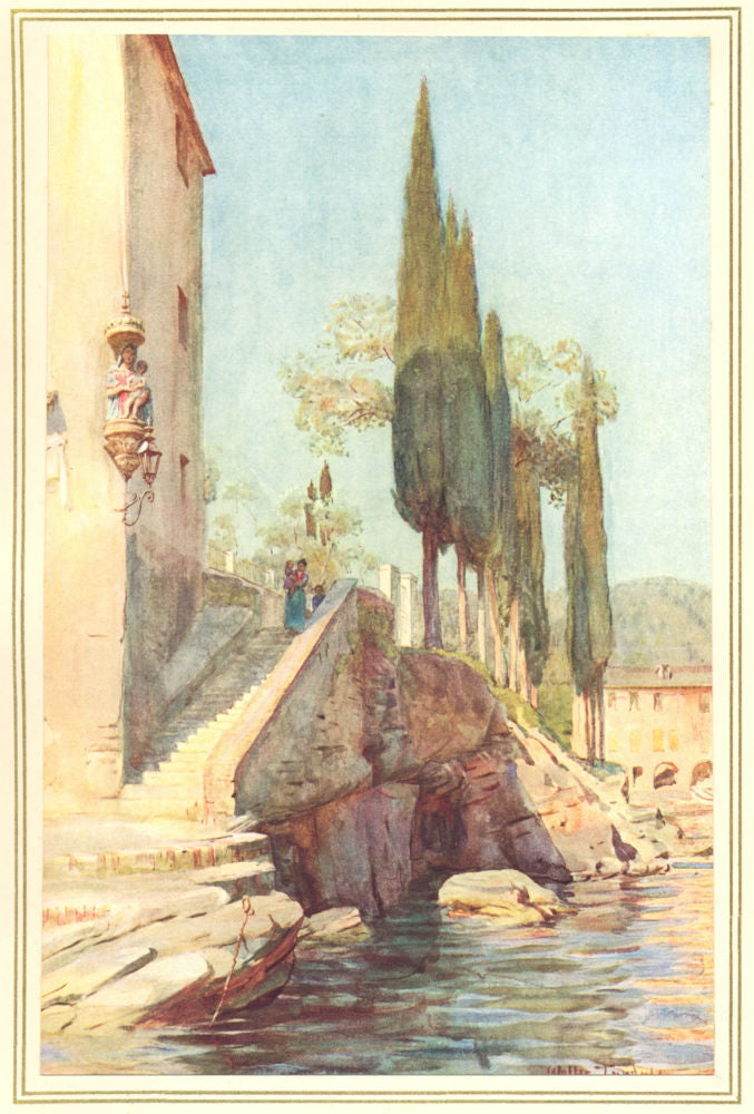 ITALY. At S Michele, Rapallo 1912 old antique vintage print picture